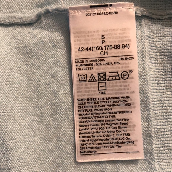 GAP FACTORY LINEN BLEND VNECK LONG SLEEVE SWEATER - Picture 14 of 15